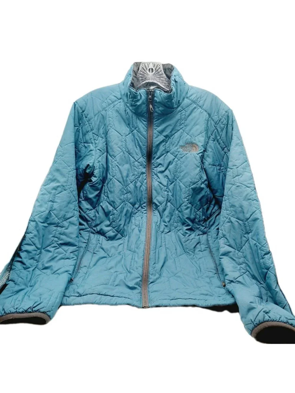 The North Face Jacket Mens Teal Thermoball Puffer Quilt Coat Size Small